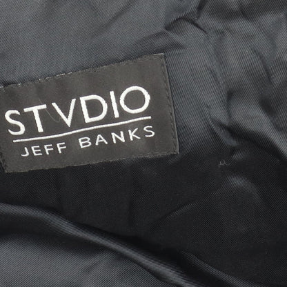 Mens UK Size Regular Jeff Banks Black Overcoat