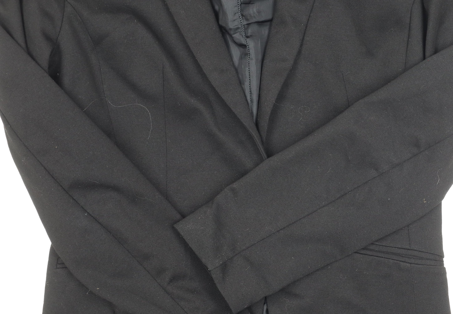 H&M Women's Black Blazer, Size 2, Elegant Fit