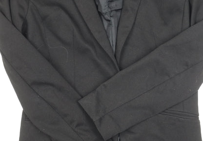 H&M Women's Black Blazer, Size 2, Elegant Fit