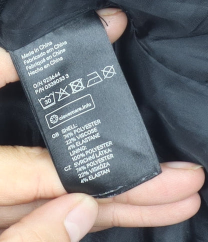 H&M Women's Black Blazer, Size 2, Elegant Fit