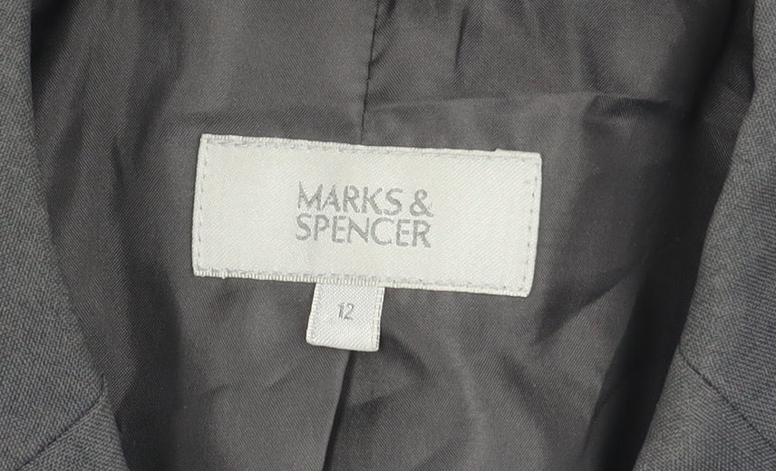 Marks and Spencer Women's Grey Suit Jacket, Size 12