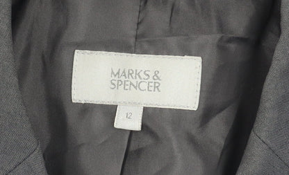 Marks and Spencer Women's Grey Suit Jacket, Size 12
