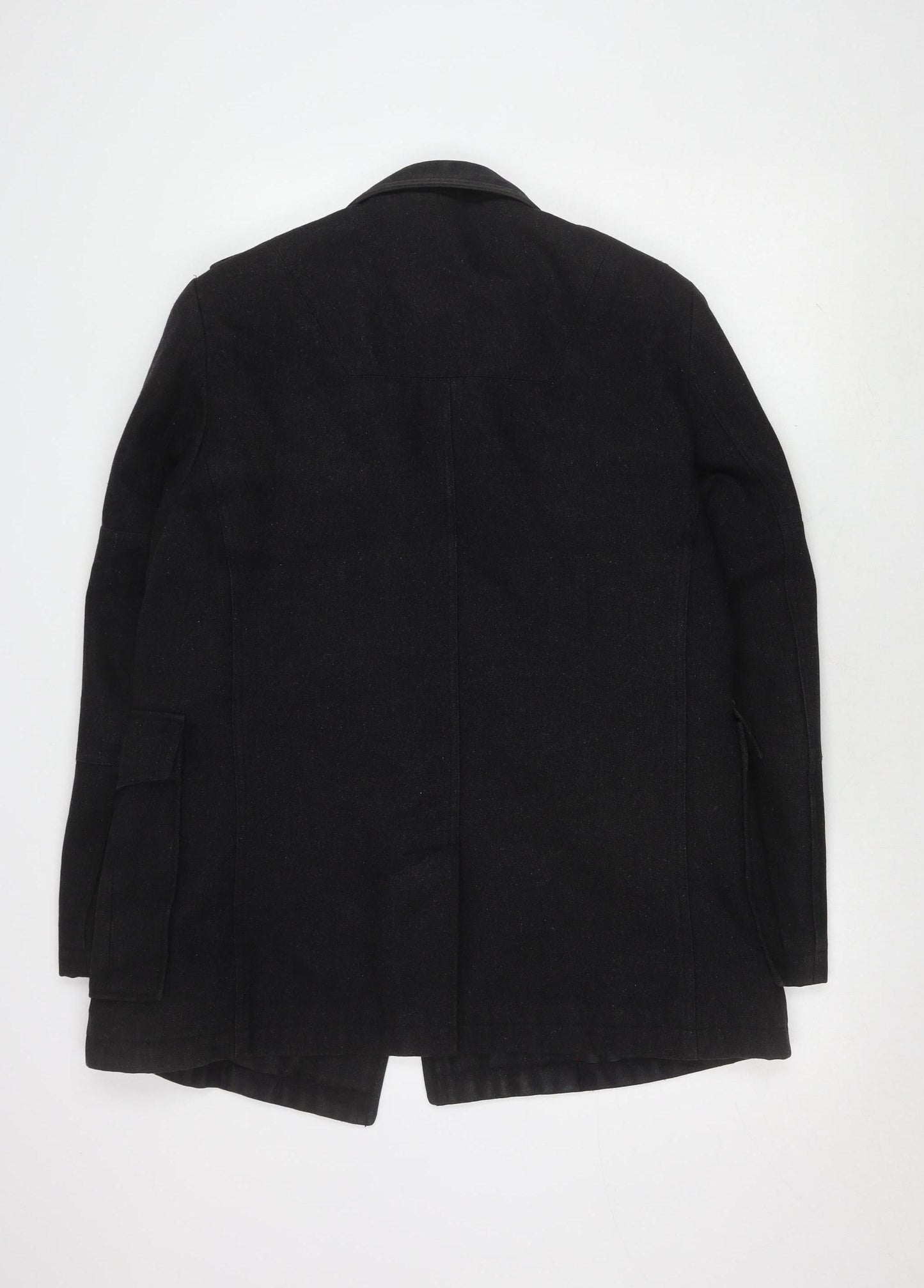 Mens UK Size M Jasper Conran Black Overcoat