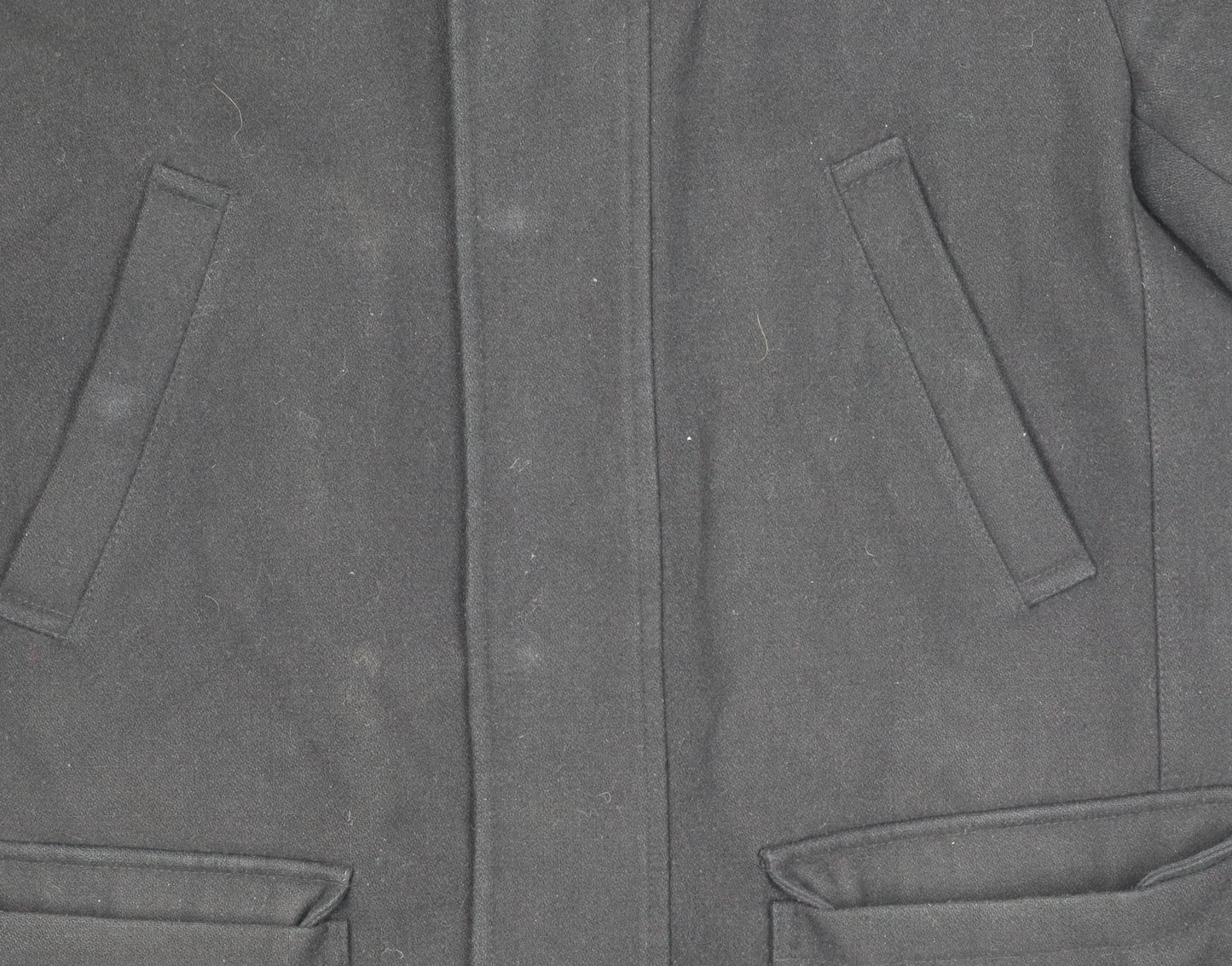 Austin Reed Men's Black Wool Overcoat Size S