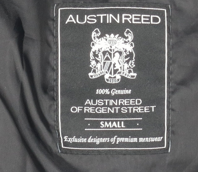 Austin Reed Men's Black Wool Overcoat Size S