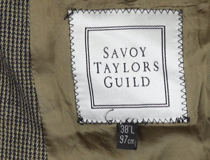 Mens UK Size 38 Savoy Taylors Guild Regular Brown Suit Jacket