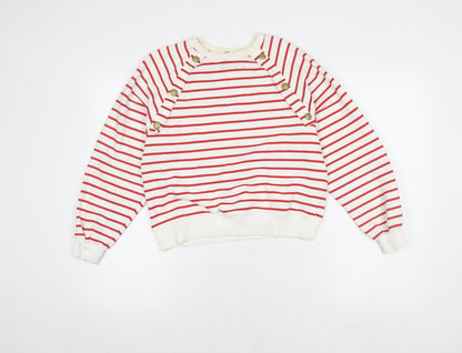 Zara Girls Red Striped Jumper, 13/14 Yrs, Lightweight Knit
