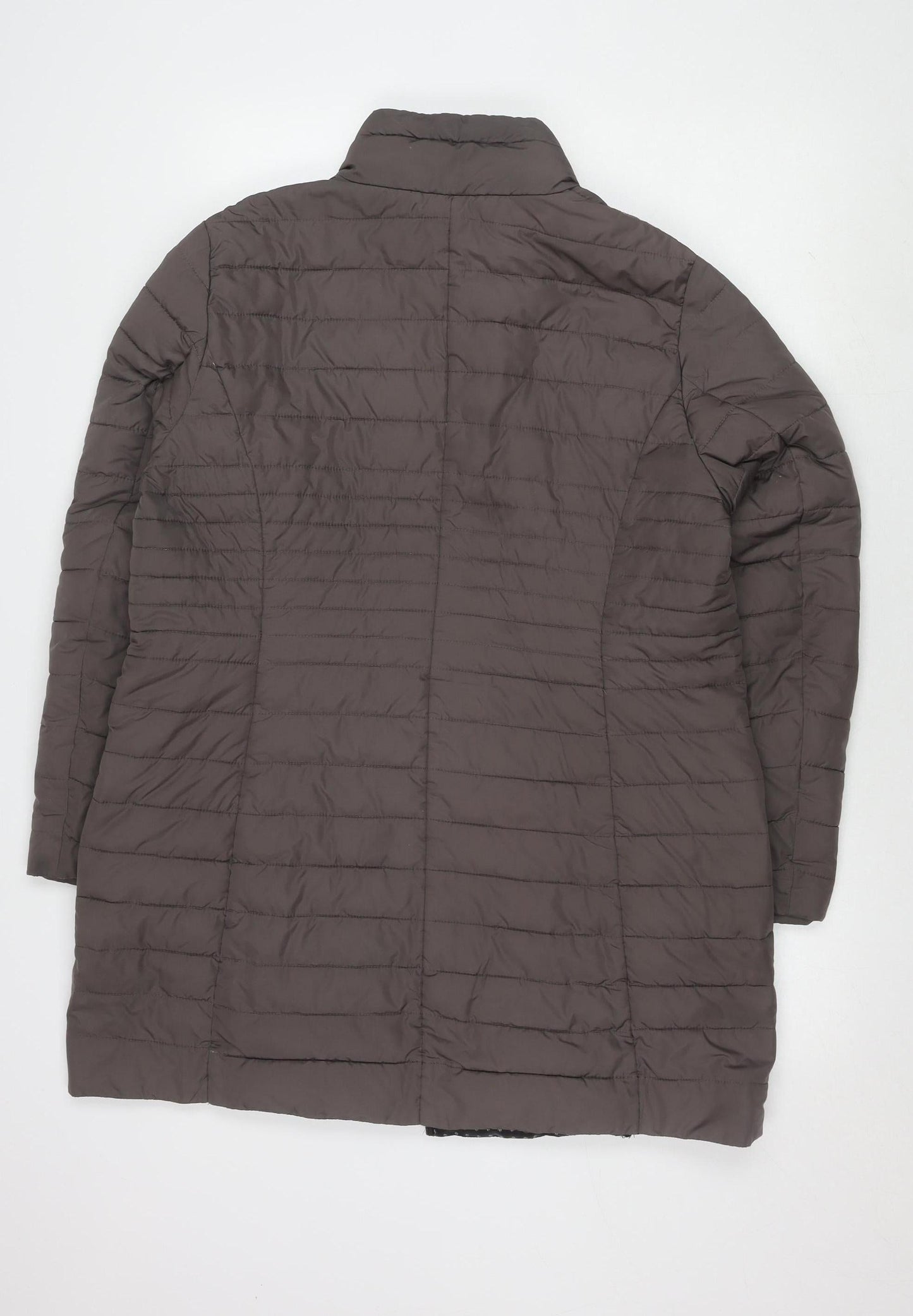 C&A Women's Grey Puffer Jacket Size 16 - Lightweight Zip