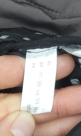 C&A Women's Grey Puffer Jacket Size 16 - Lightweight Zip