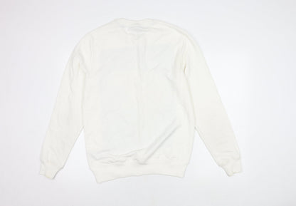 Mens UK Size M New Look White Pullover Sweatshirt