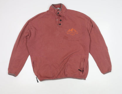 Unisex Adults UK Size M ASOS Design Red Henley Sweatshirt