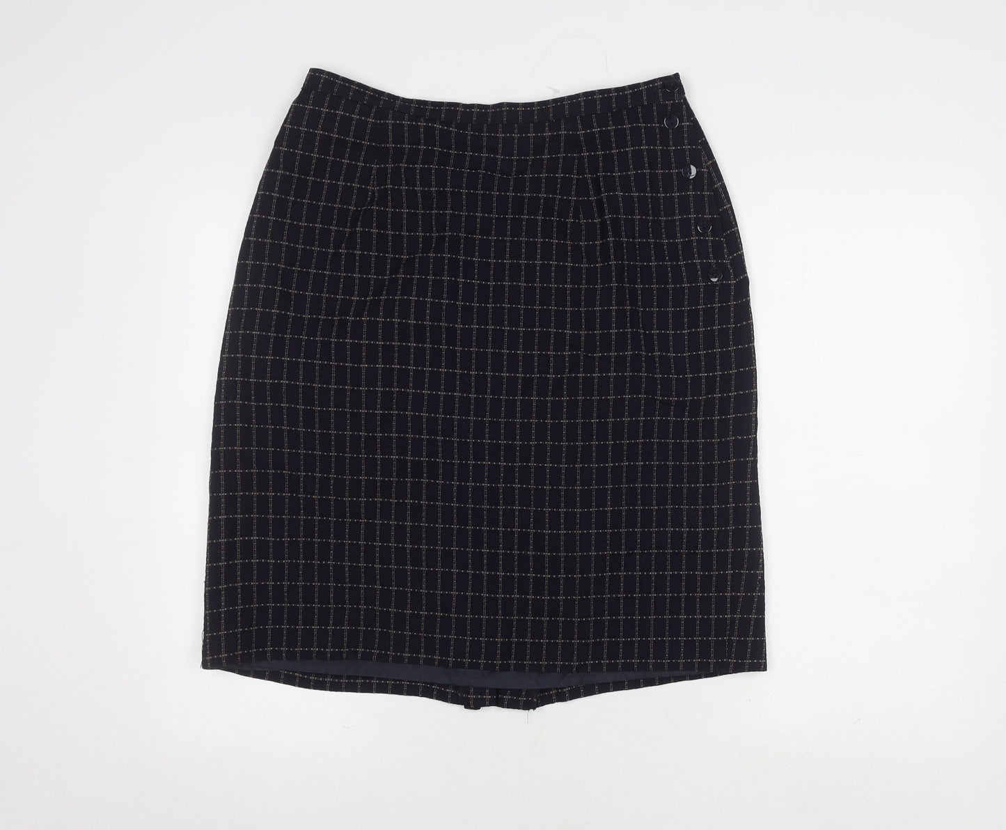 Alexon Women’s Blue Check Pencil Skirt Size 16