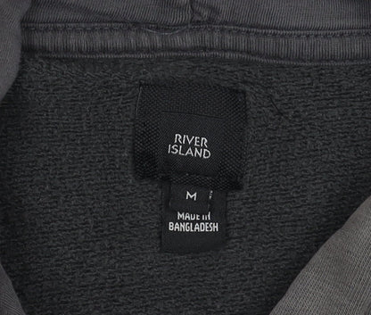 Mens UK Size M River Island Grey Pullover Hoodie