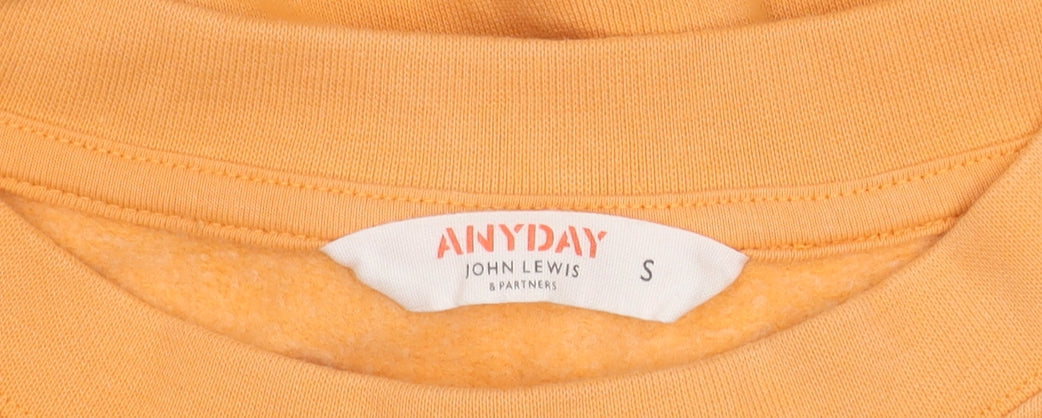 Womens UK Size S John Lewis Orange Pullover Sweatshirt
