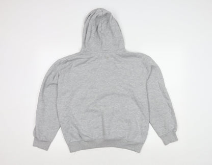 Boohoo Women's Grey Pullover Hoodie Size 10, Casual Knit