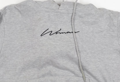 Boohoo Women's Grey Pullover Hoodie Size 10, Casual Knit