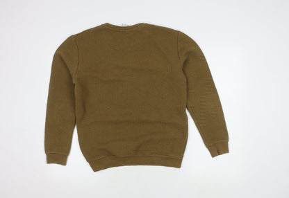 Zara Men's Brown Crew Neck Pullover Jumper S