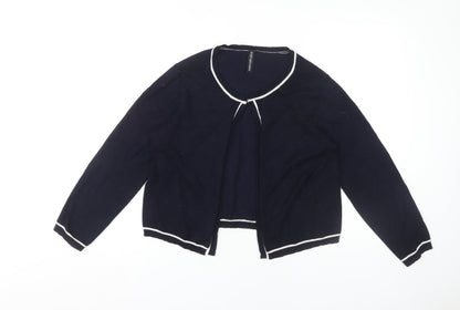 Zoe+Phoebe Women's Blue Cardigan - Size L