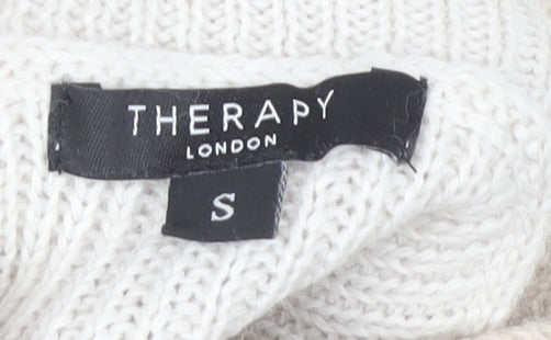 Womens UK Size S Therapy White Pullover Jumper