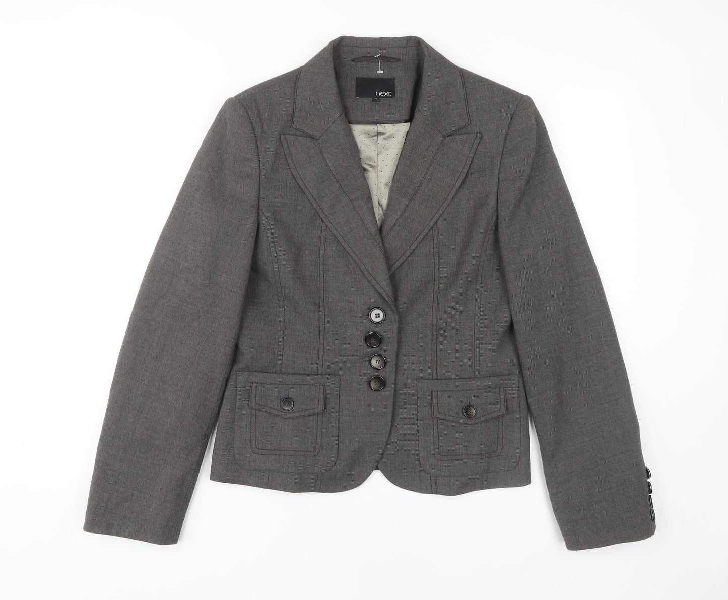 Next Women's Grey Blazer Size 12 Classic Fit