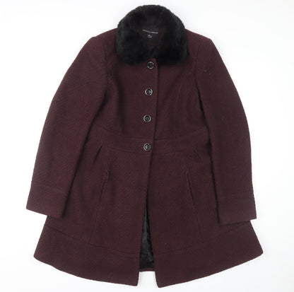 Womens UK Size 14 Dorothy Perkins Brown Overcoat