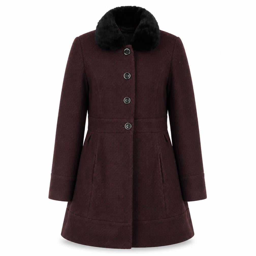 Womens UK Size 14 Dorothy Perkins Brown Overcoat