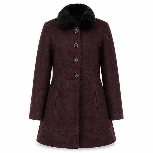 Womens UK Size 14 Dorothy Perkins Brown Overcoat
