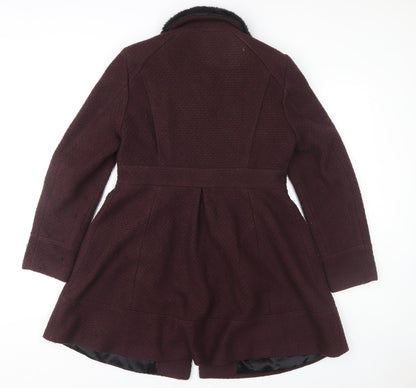 Womens UK Size 14 Dorothy Perkins Brown Overcoat