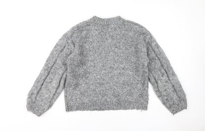 Womens UK Size S Marks and Spencer Grey Pullover Jumper