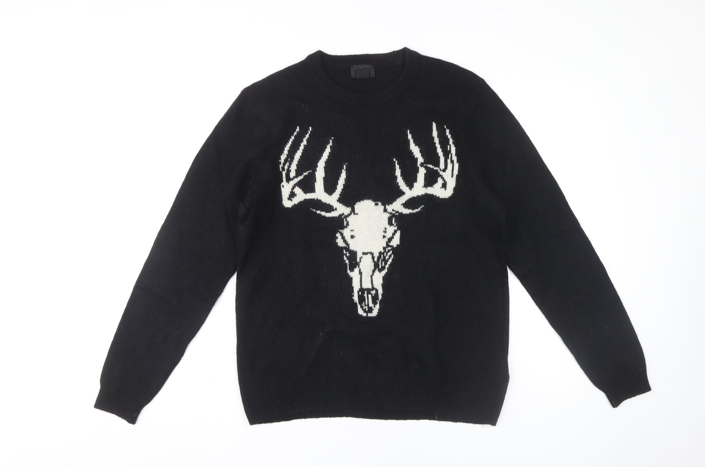 Unisex Adults UK Size 12 H&M Black Pullover Jumper