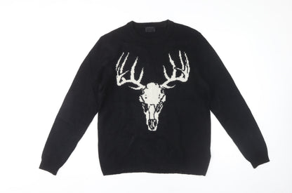 Unisex Adults UK Size 12 H&M Black Pullover Jumper