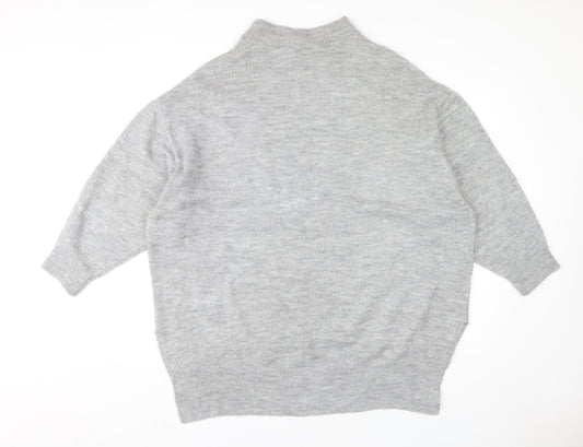 Womens UK Size 10 MNG Grey Pullover Jumper