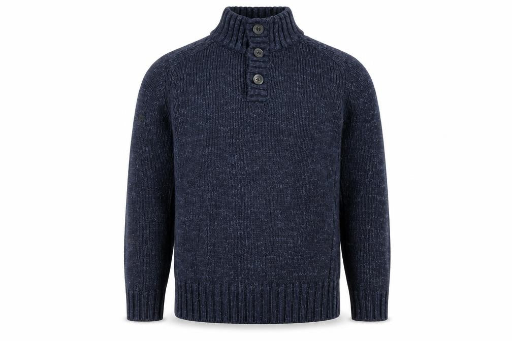 Mens UK Size L Tom Hagan Blue Henley Jumper