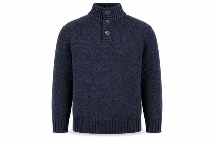 Mens UK Size L Tom Hagan Blue Henley Jumper