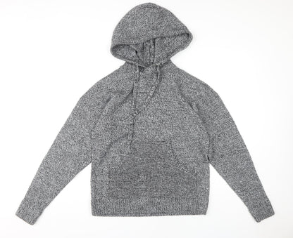 Brave Soul Women's Grey Pullover Hoodie, Size M, Casual