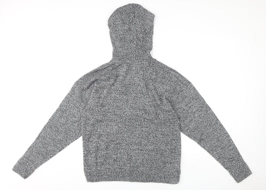 Brave Soul Women's Grey Pullover Hoodie, Size M, Casual