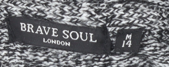 Brave Soul Women's Grey Pullover Hoodie, Size M, Casual