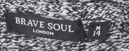 Brave Soul Women's Grey Pullover Hoodie, Size M, Casual