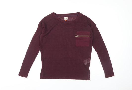 Womens UK Size S Only Purple Pullover Jumper