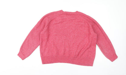 Womens UK Size L Marks and Spencer Pink Pullover Jumper