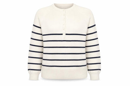 Womens UK Size M Marks and Spencer Ivory Henley Jumper