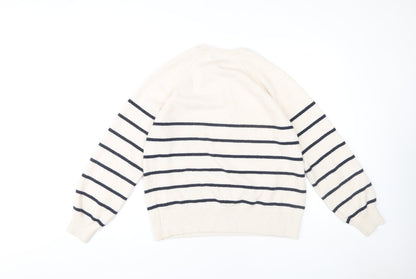 Womens UK Size M Marks and Spencer Ivory Henley Jumper