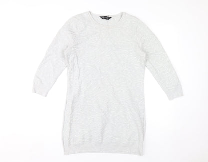 Dorothy Perkins Grey Jumper Dress - Women's Size 12