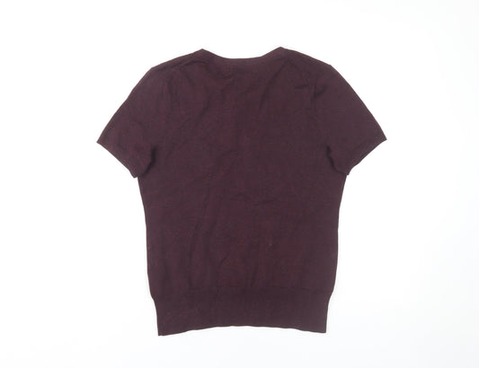 Lands' End Women's XS Purple Crew Neck Jumper Petite