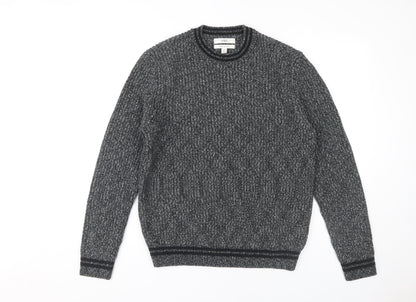 Marks and Spencer Men's Grey Cotton Pullover Jumper M