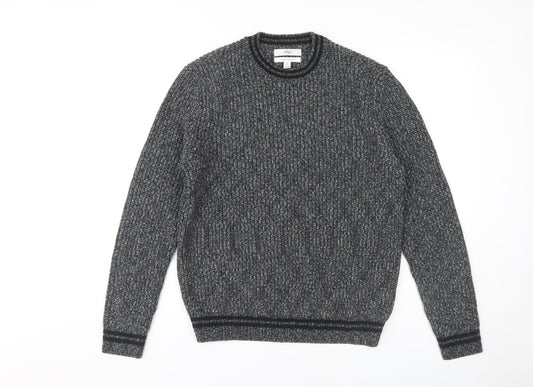 Marks and Spencer Men's Grey Cotton Pullover Jumper M