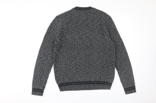 Marks and Spencer Men's Grey Cotton Pullover Jumper M