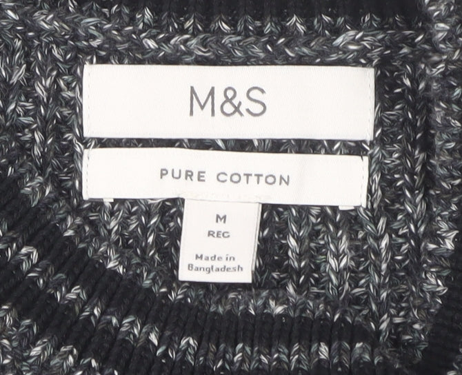 Marks and Spencer Men's Grey Cotton Pullover Jumper M