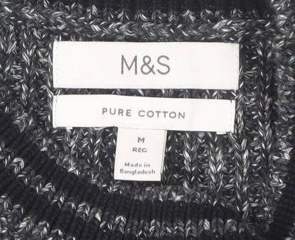 Marks and Spencer Men's Grey Cotton Pullover Jumper M