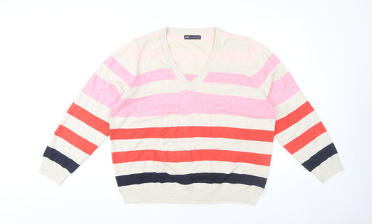 Womens UK Size L Marks and Spencer Multicoloured Pullover Jumper